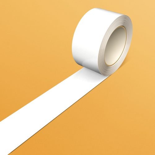White blank duct tape for packaging and parcels